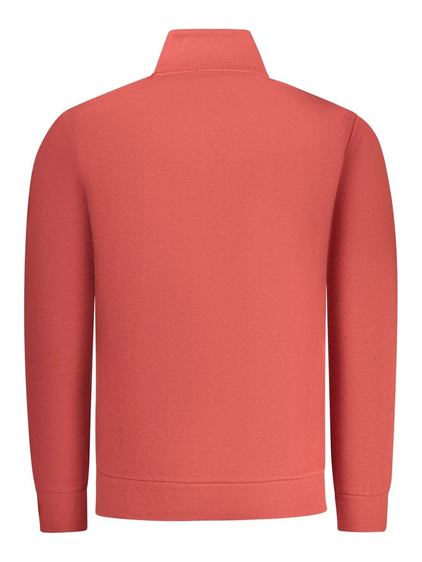 Red Cotton Men Sweatshirt