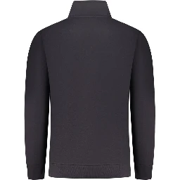 Blue Cotton Men Sweatshirt