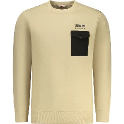 Beige Cotton Men's Sweatshirt