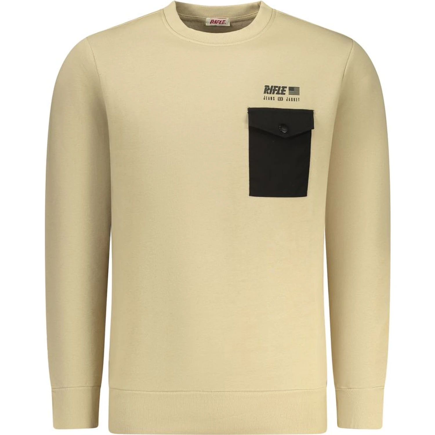 Beige Cotton Men's Sweatshirt