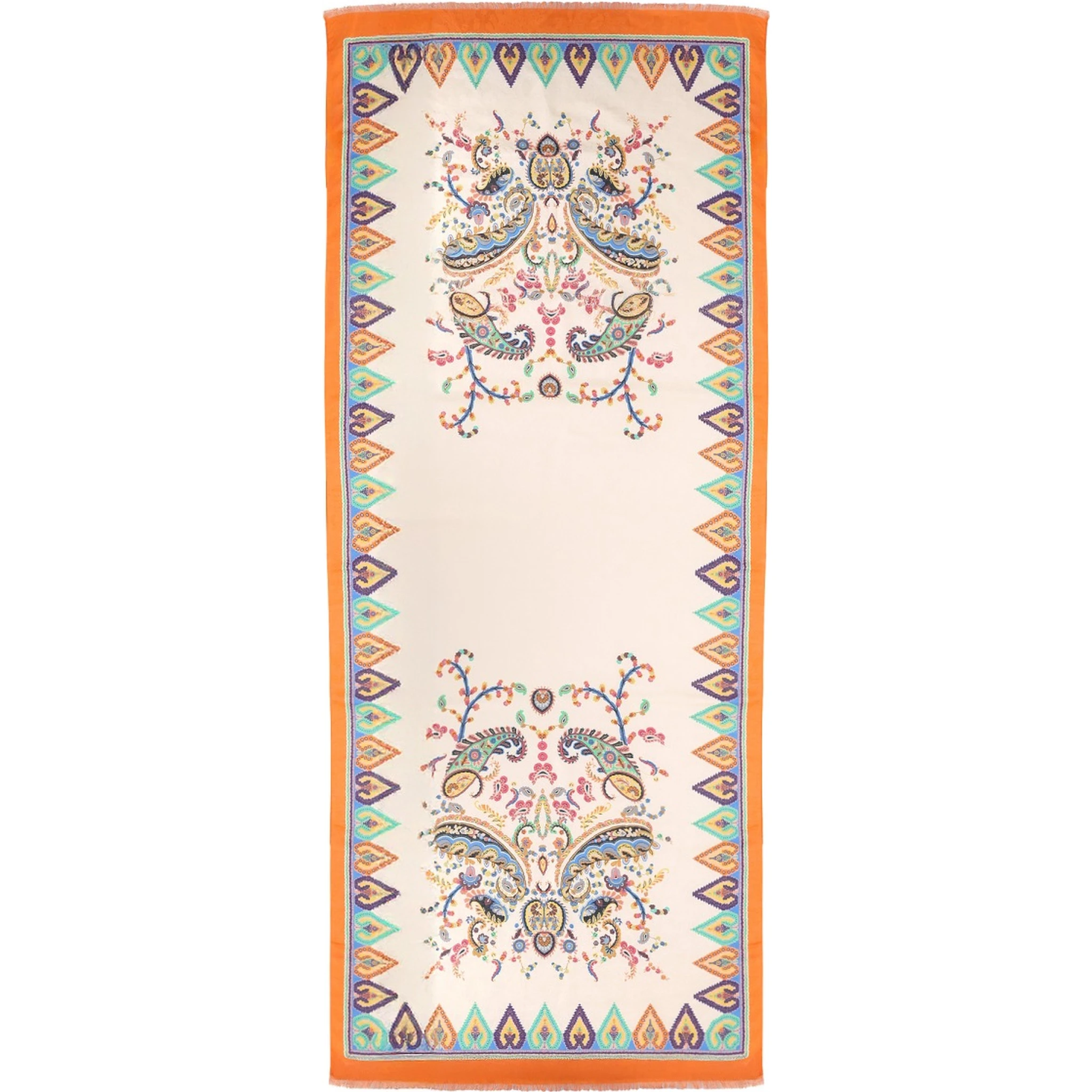 SCARF WITH FLORAL PAISLEY PATTERN