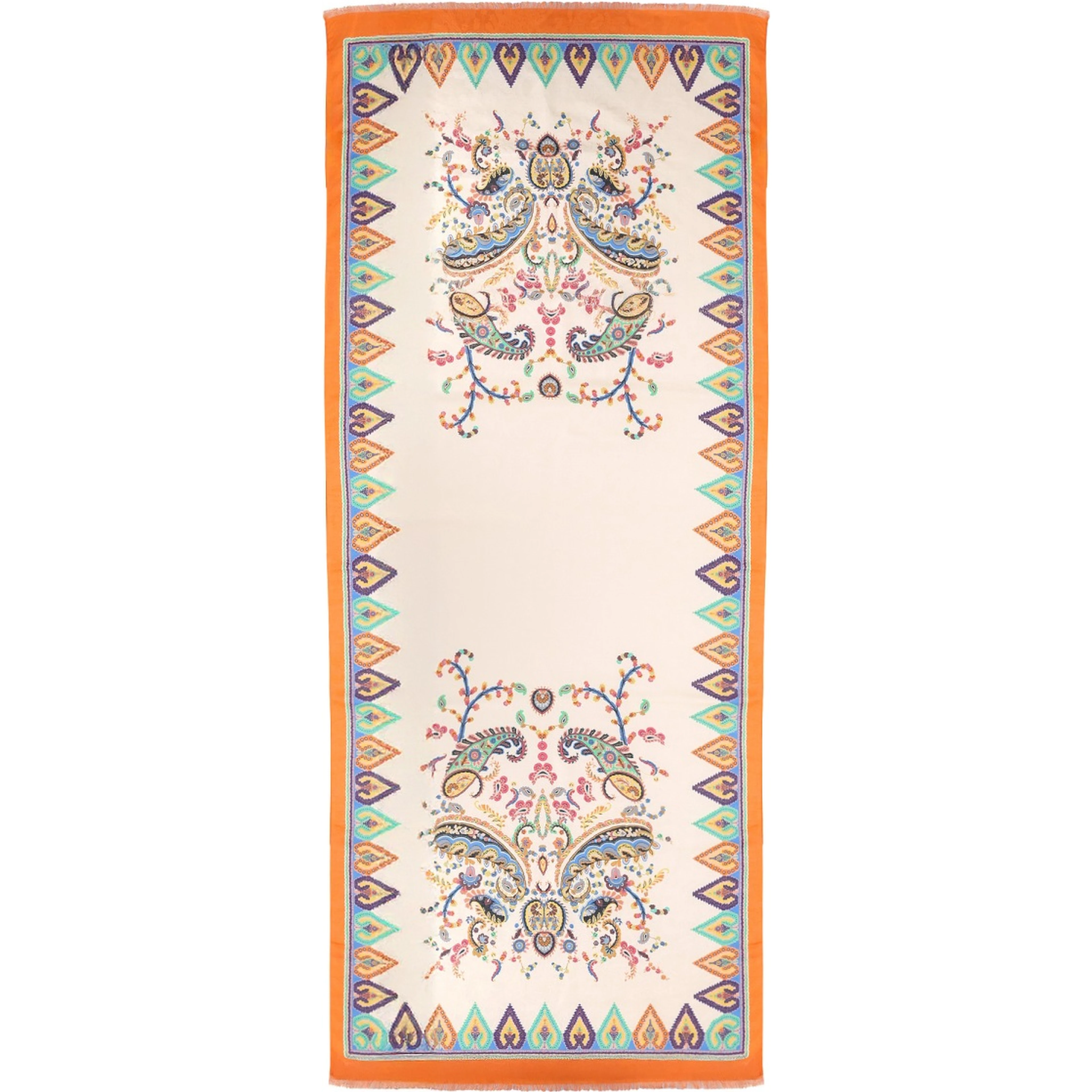 SCARF WITH FLORAL PAISLEY PATTERN