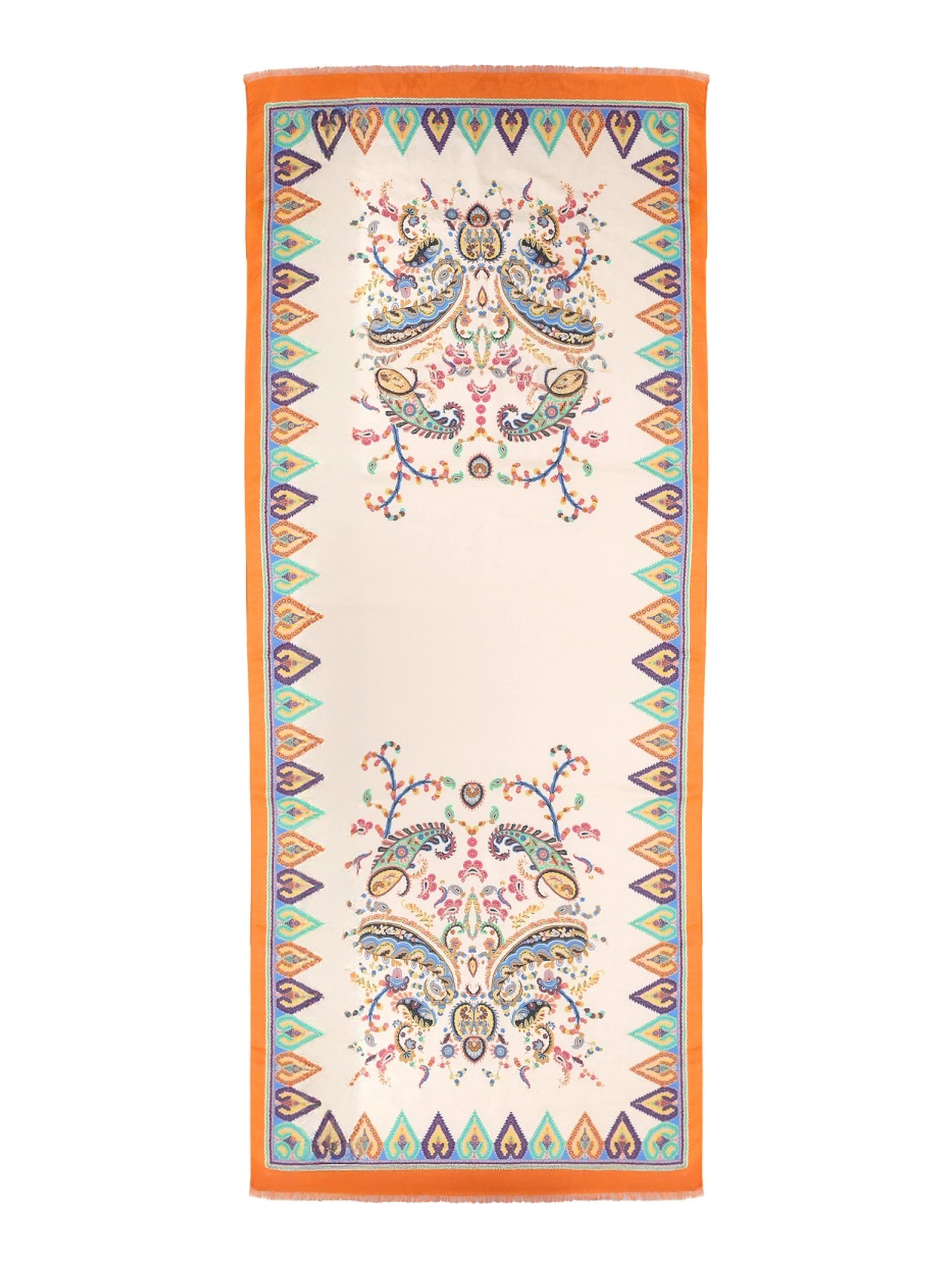 SCARF WITH FLORAL PAISLEY PATTERN