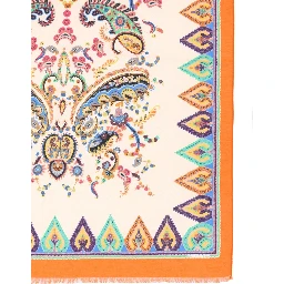 SCARF WITH FLORAL PAISLEY PATTERN