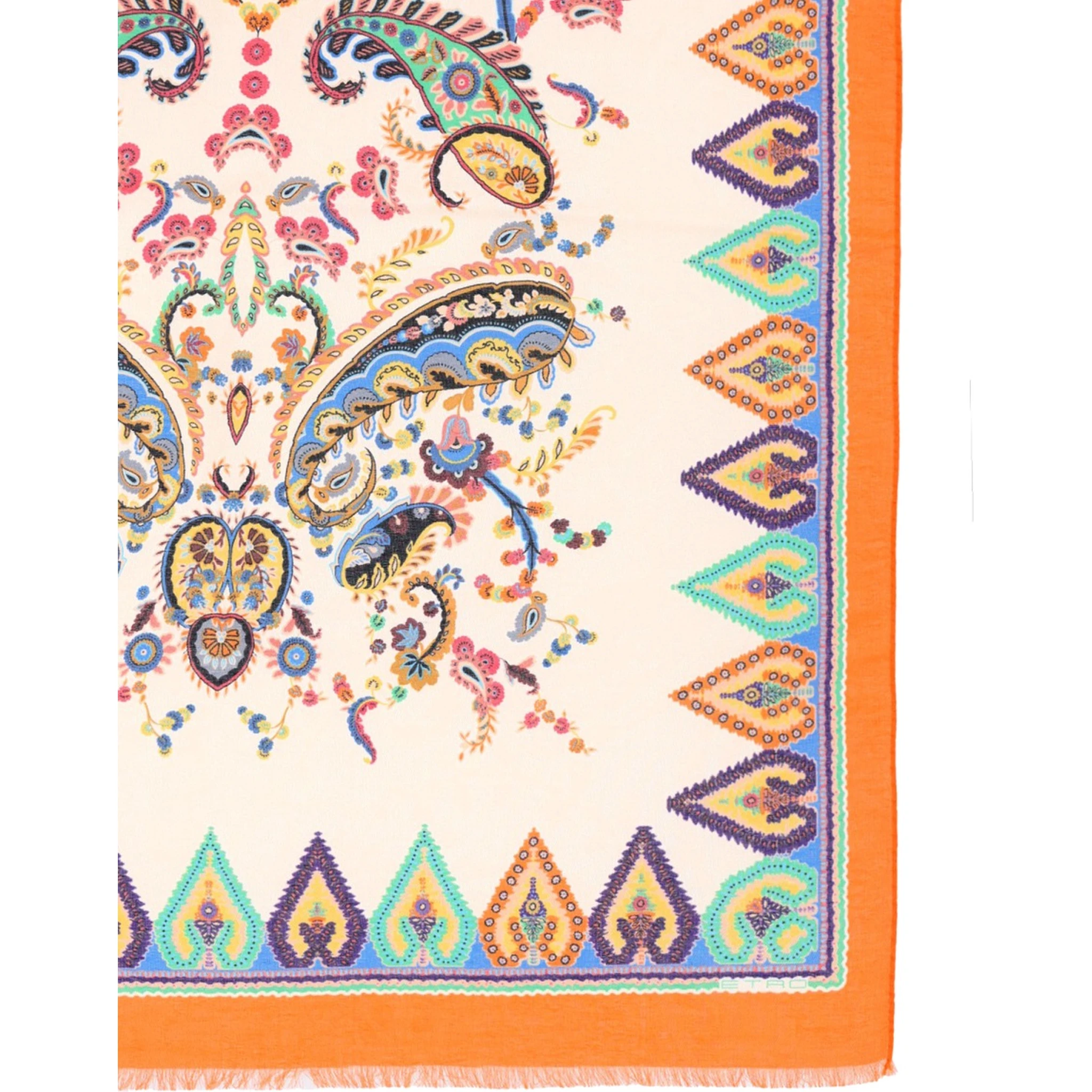 SCARF WITH FLORAL PAISLEY PATTERN