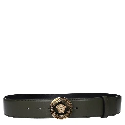 Green Leather Regular Belt