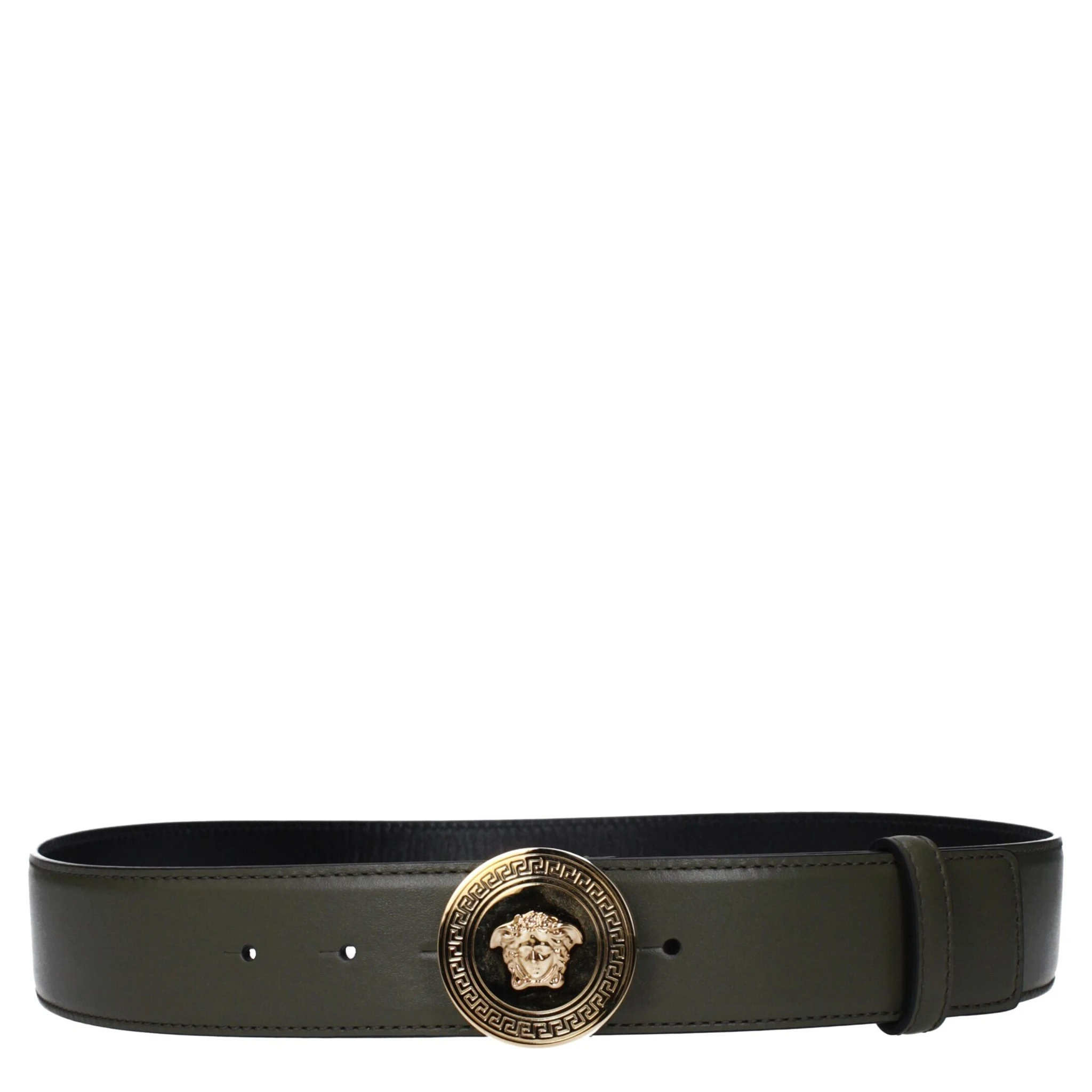 Green Leather Regular Belt