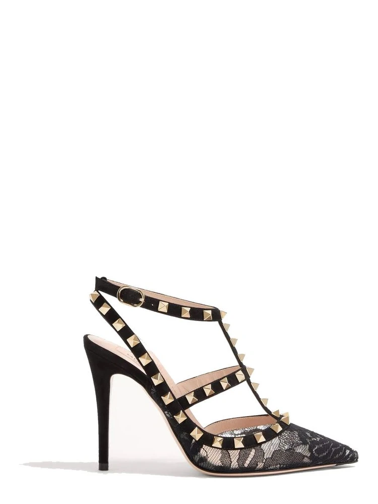 Black Calfskin High Heel Pumps