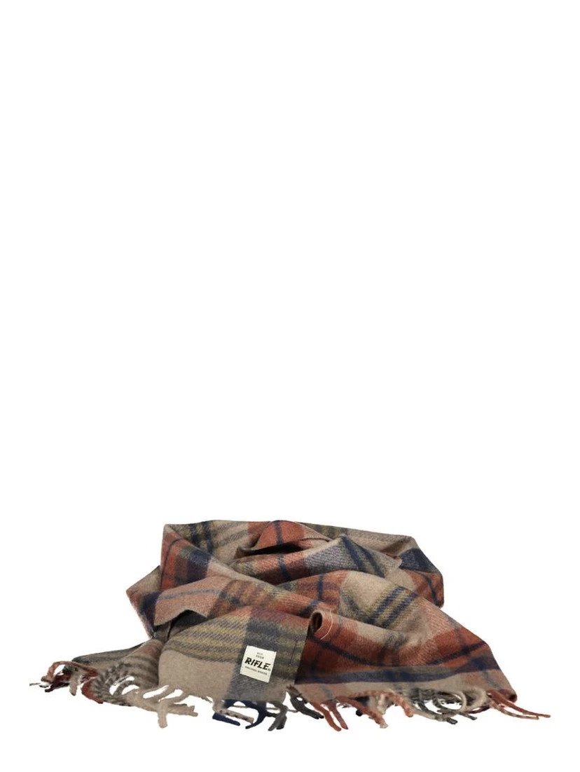 Marrone Polyester Men Scarf