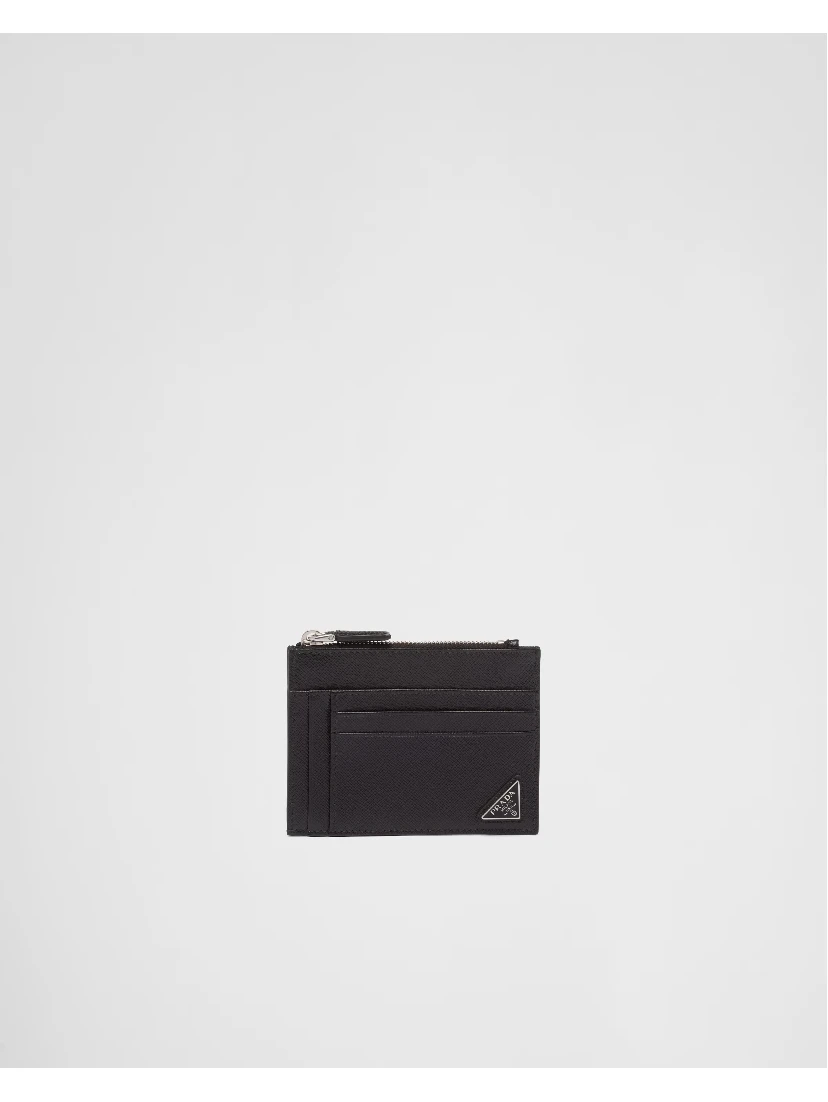 Card holder in Saffiano leather