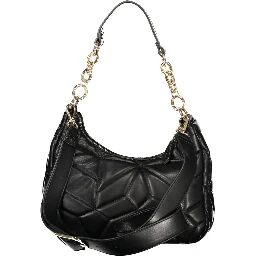 حقيبة يد نسائية سوداء من البولي يوريثان