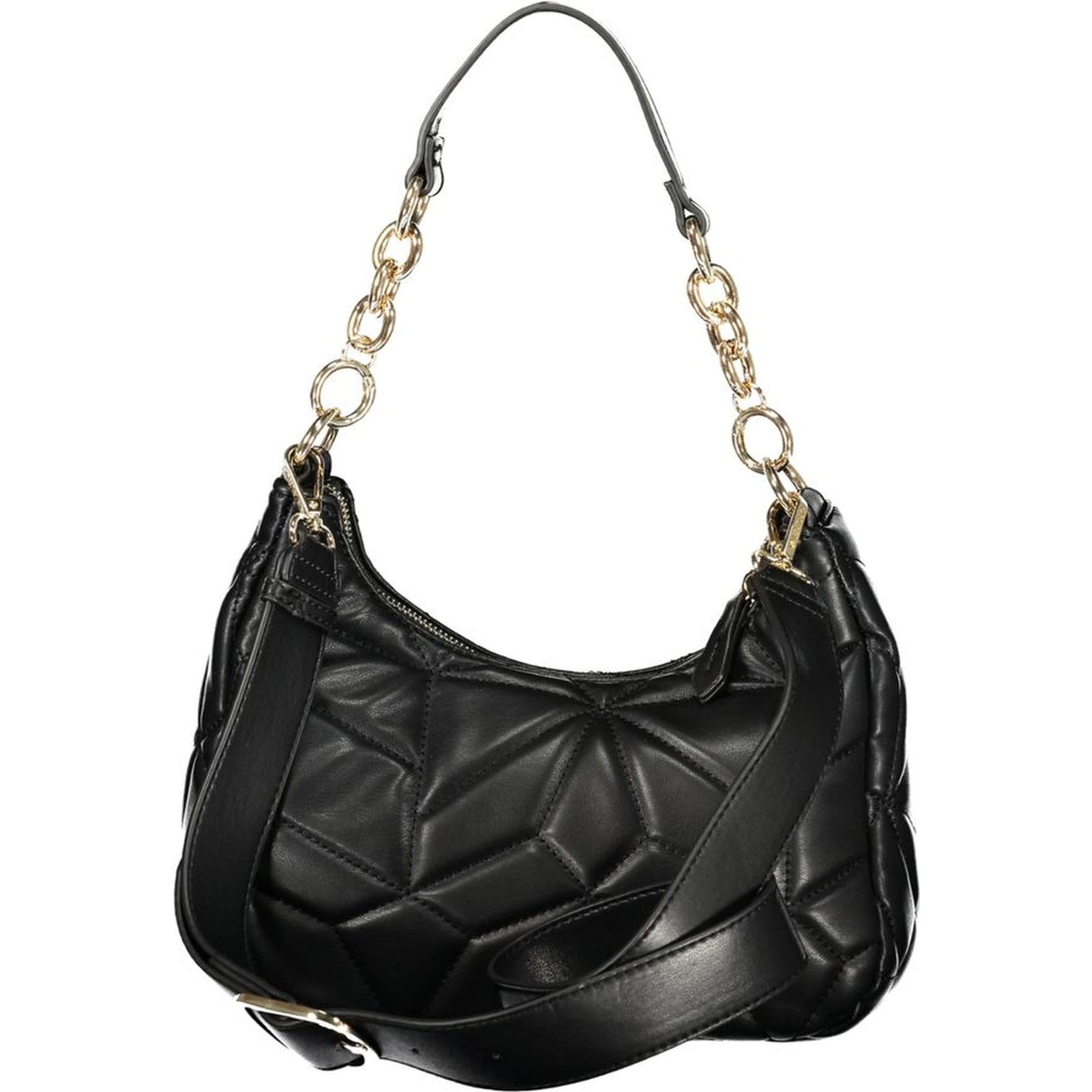 حقيبة يد نسائية سوداء من البولي يوريثان