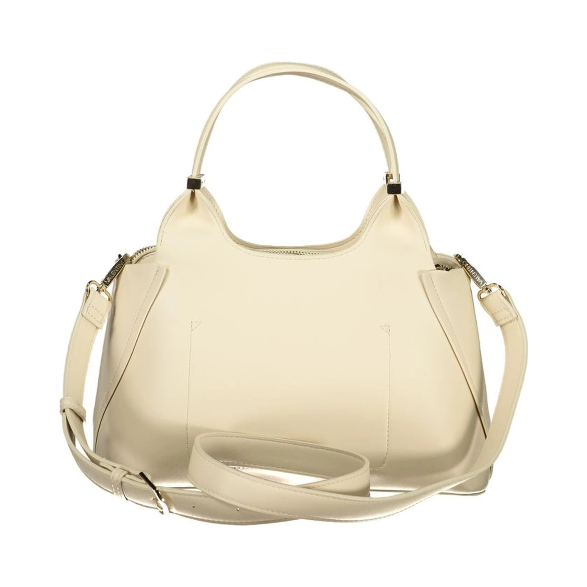 Beige Polyurethane Women Handbag