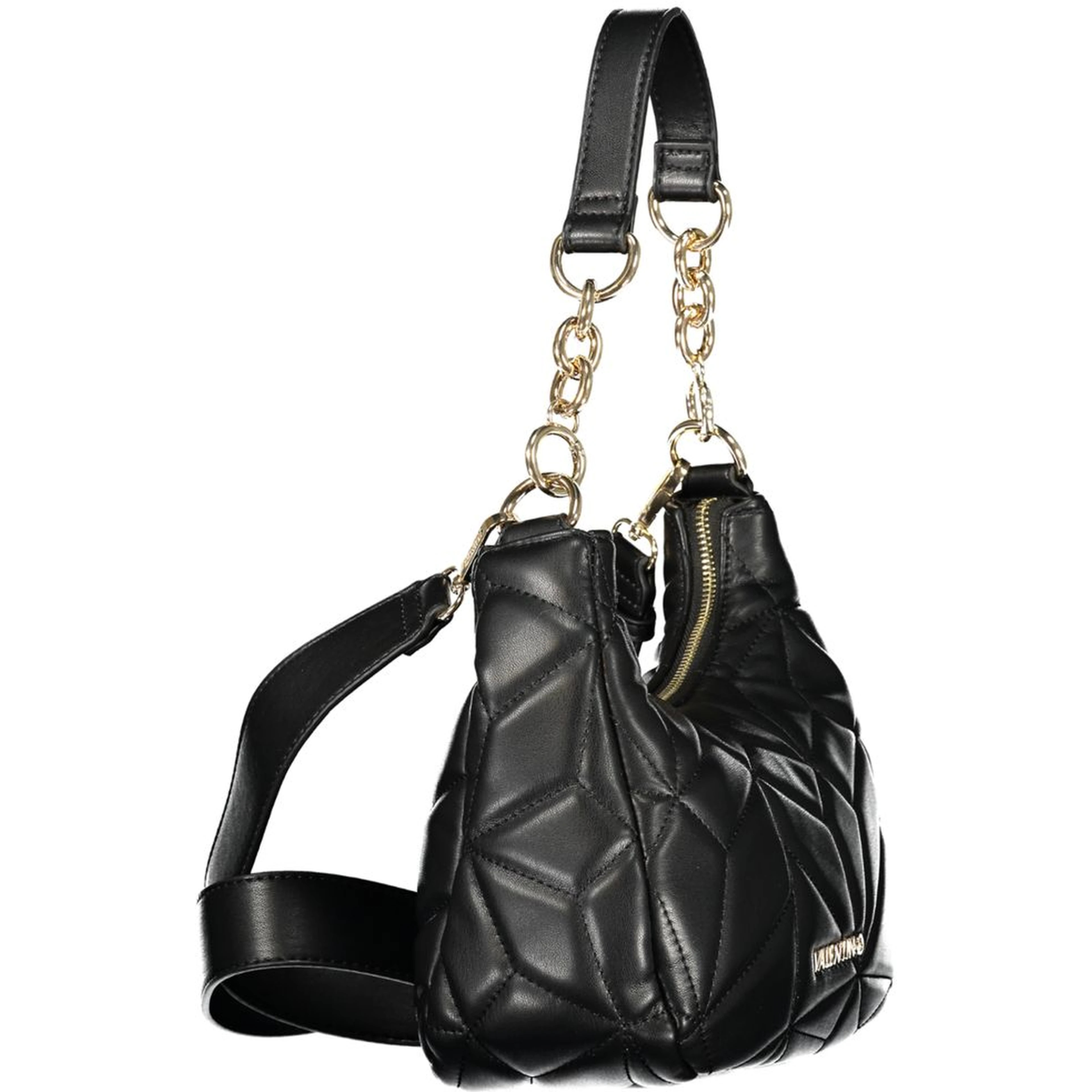 Black Polyurethane Women Handbag