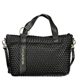 حقيبة يد نسائية سوداء من البولي يوريثان