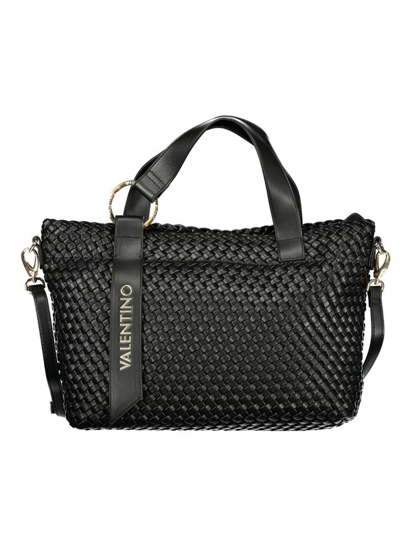 حقيبة يد نسائية سوداء من البولي يوريثان