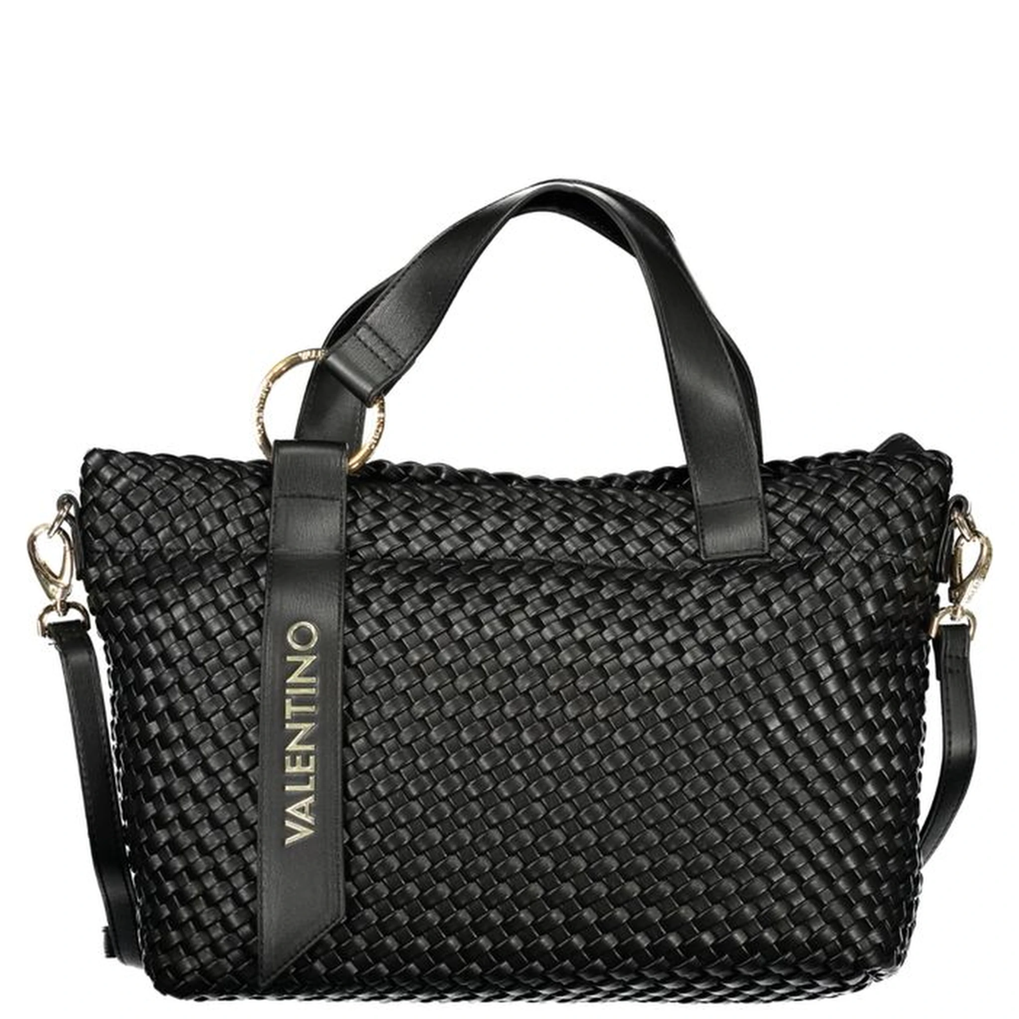 حقيبة يد نسائية سوداء من البولي يوريثان