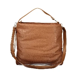 Marrone Polyurethane Women Handbag