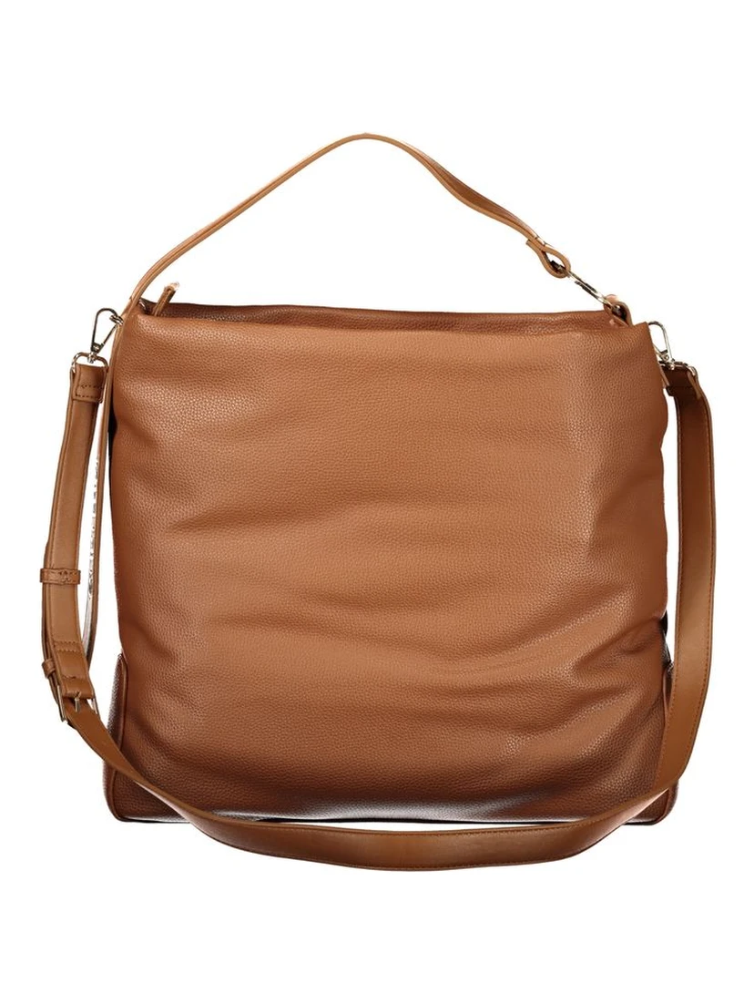 Marrone Polyurethane Women Handbag