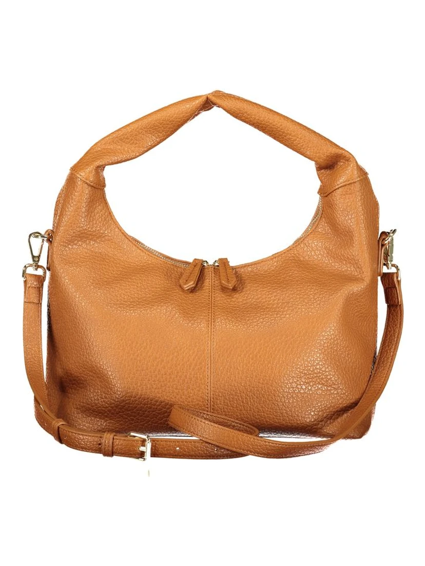 Marrone Polyurethane Women Handbag