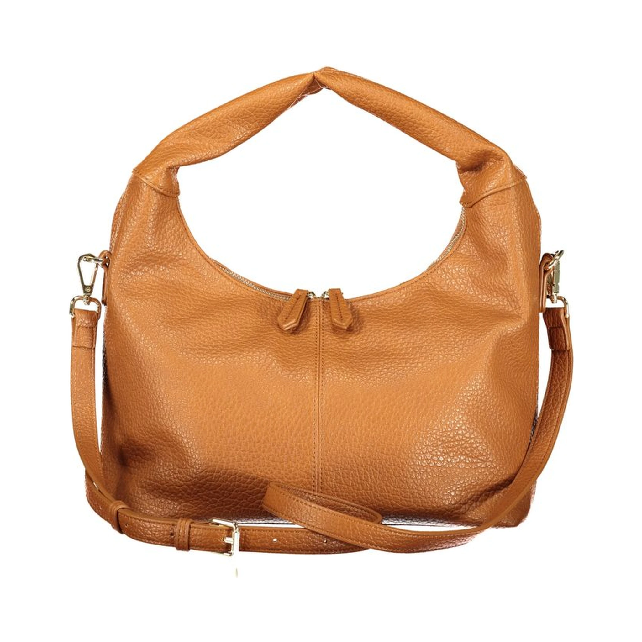 Marrone Polyurethane Women Handbag