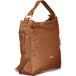 Marrone Polyurethane Women Handbag