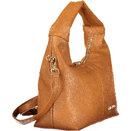 Marrone Polyurethane Women Handbag
