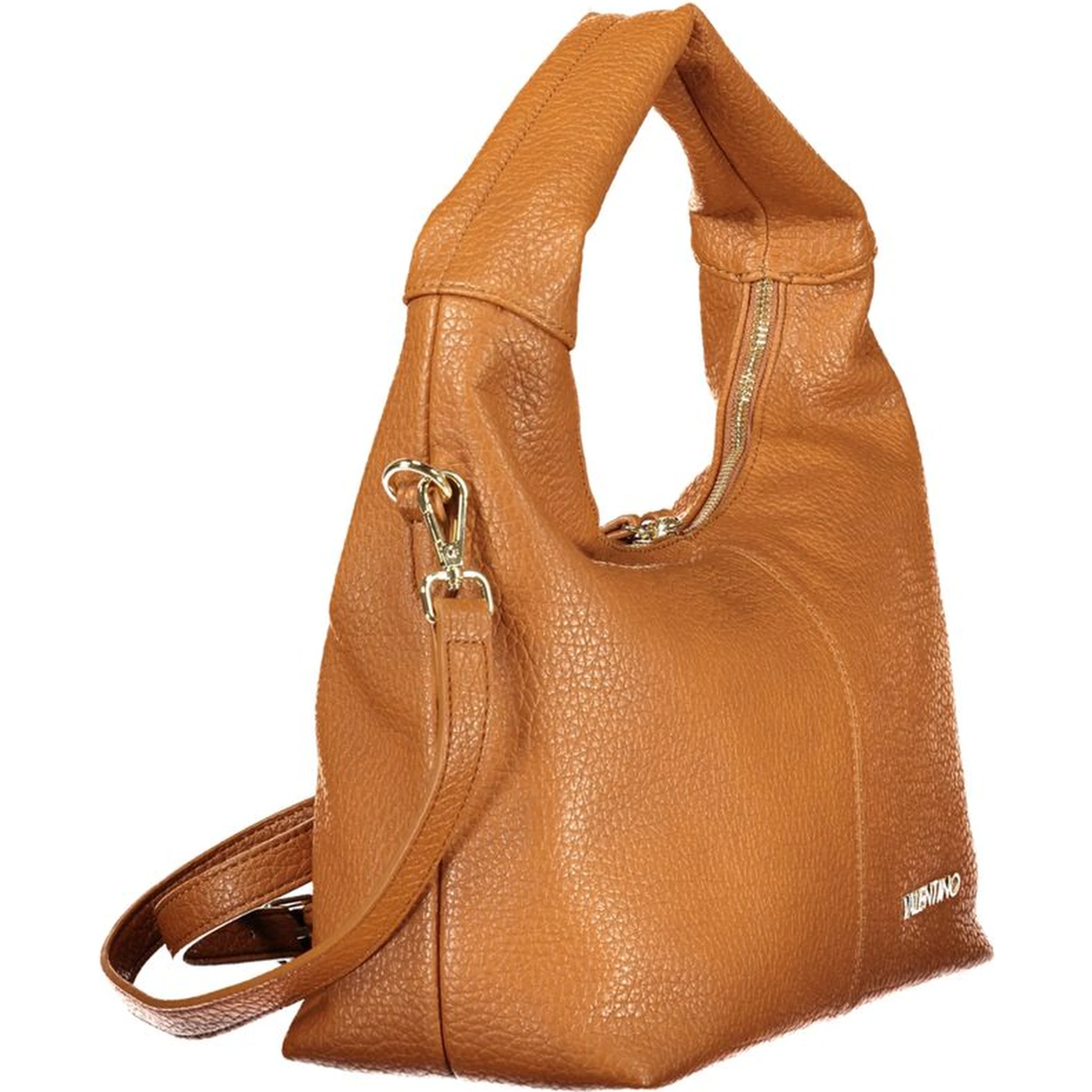 Marrone Polyurethane Women Handbag