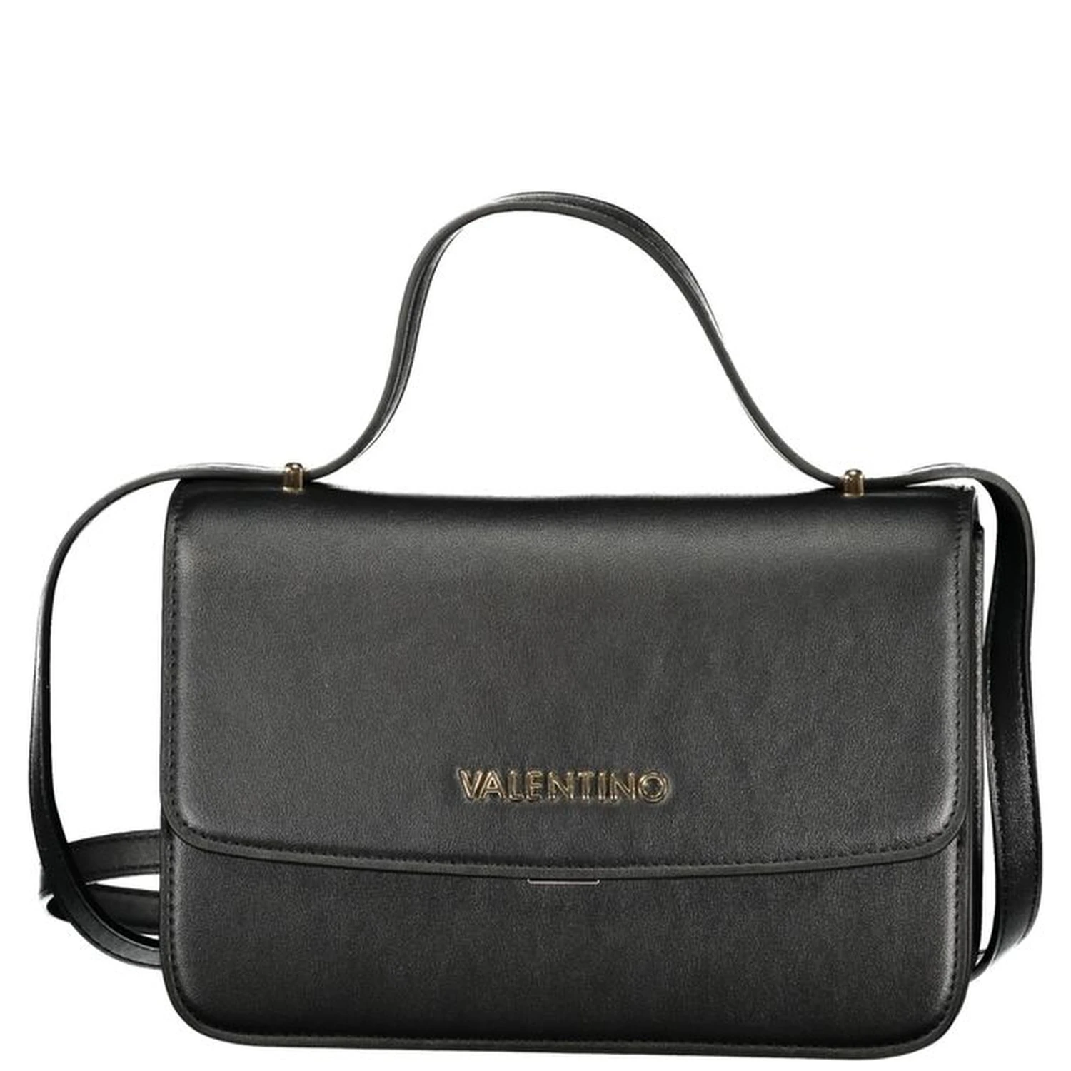 Black Polyurethane Women Handbag