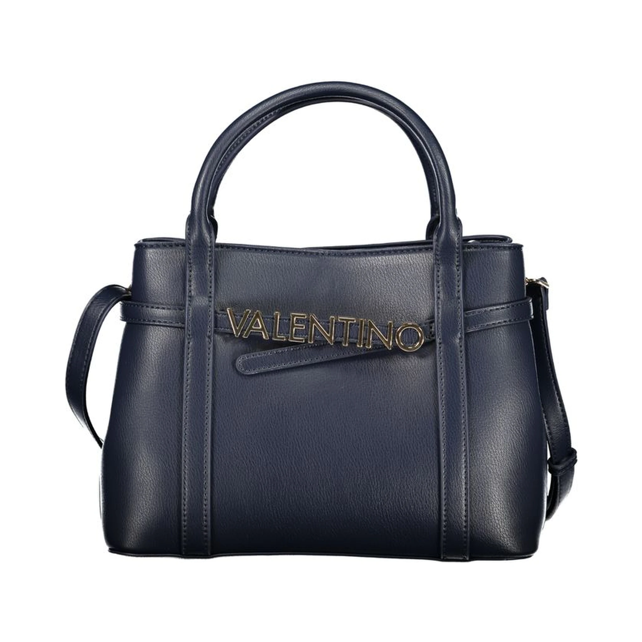 Blu Polyurethane Woman Handbag