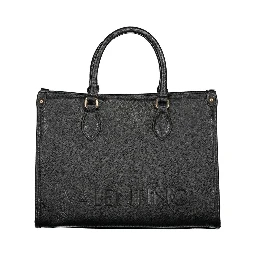 حقيبة يد نسائية سوداء من البولي يوريثان