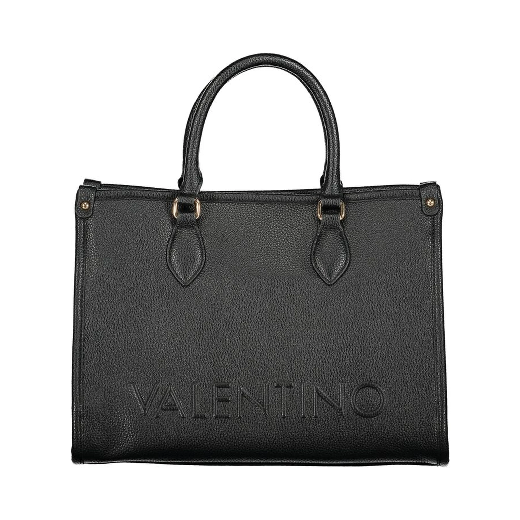 حقيبة يد نسائية سوداء من البولي يوريثان