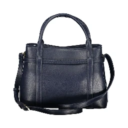 Blu Polyurethane Woman Handbag