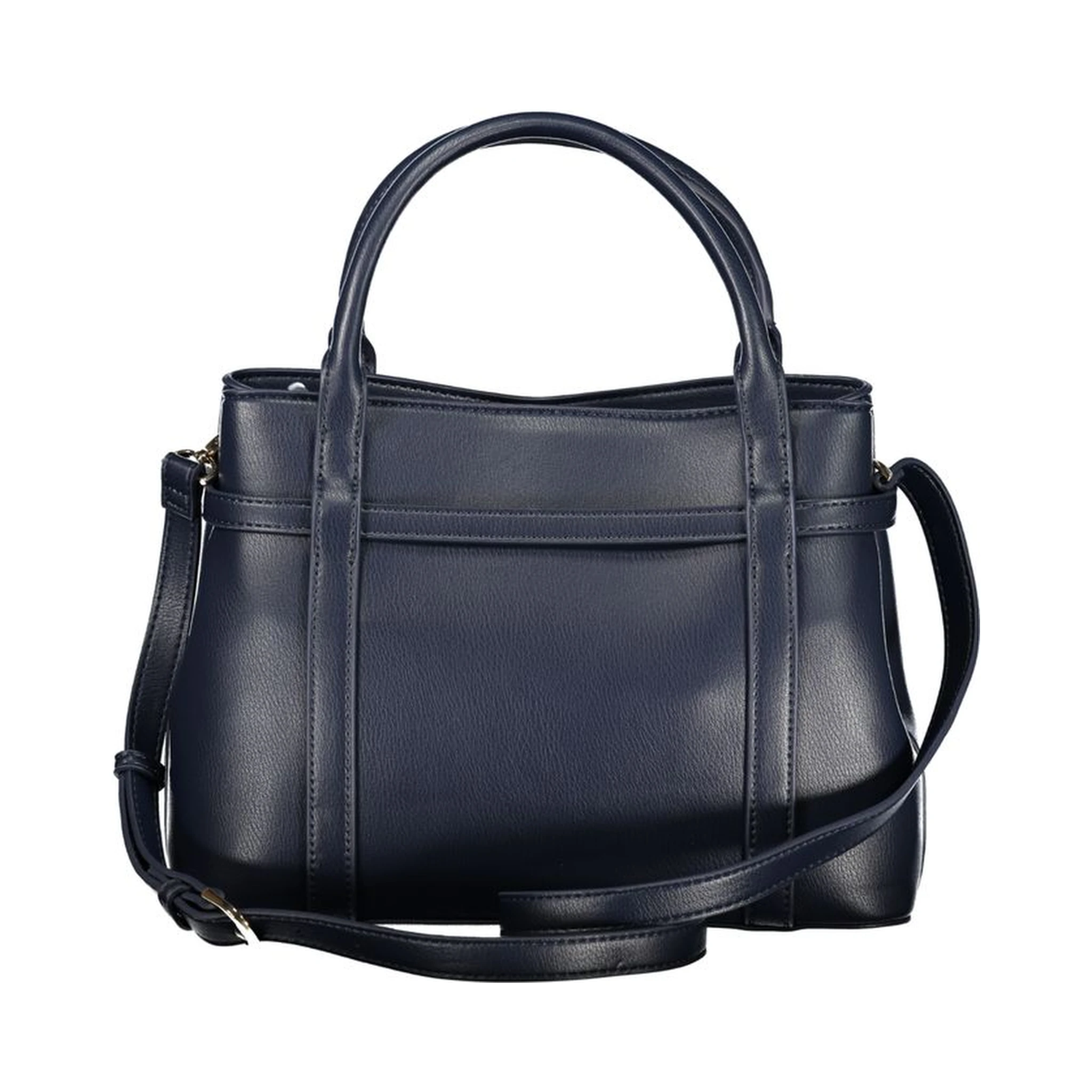 Blu Polyurethane Woman Handbag
