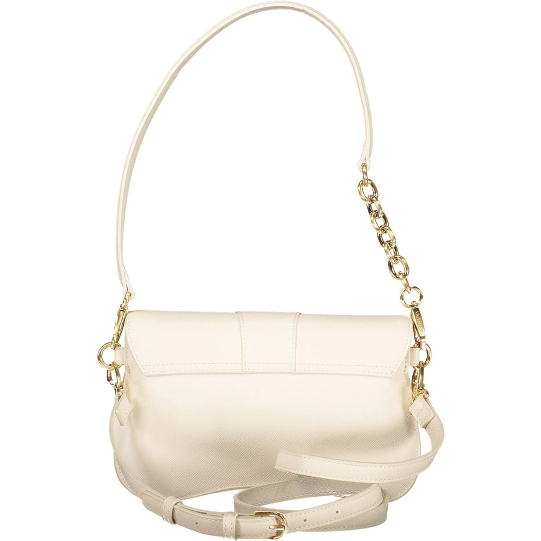 Beige Polyurethane Women Handbag