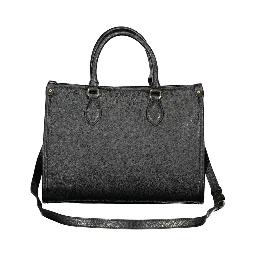 حقيبة يد نسائية سوداء من البولي يوريثان