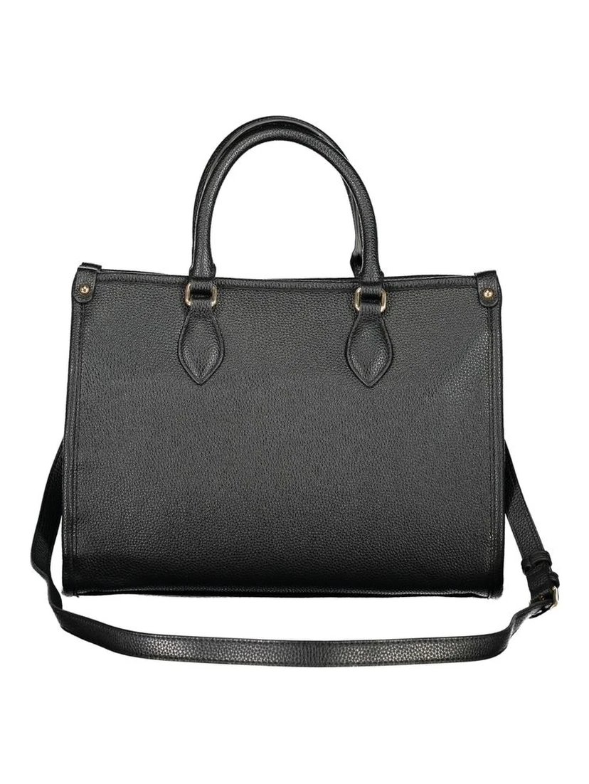 حقيبة يد نسائية سوداء من البولي يوريثان