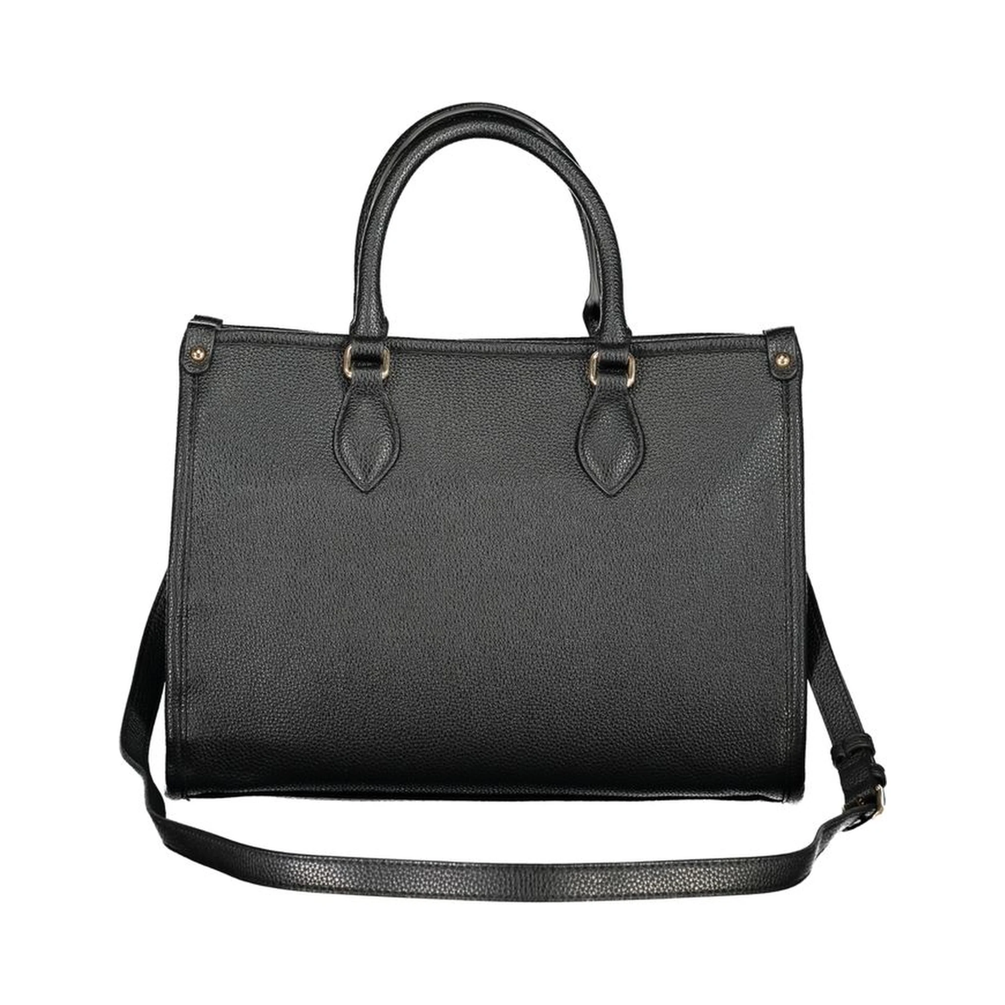 حقيبة يد نسائية سوداء من البولي يوريثان