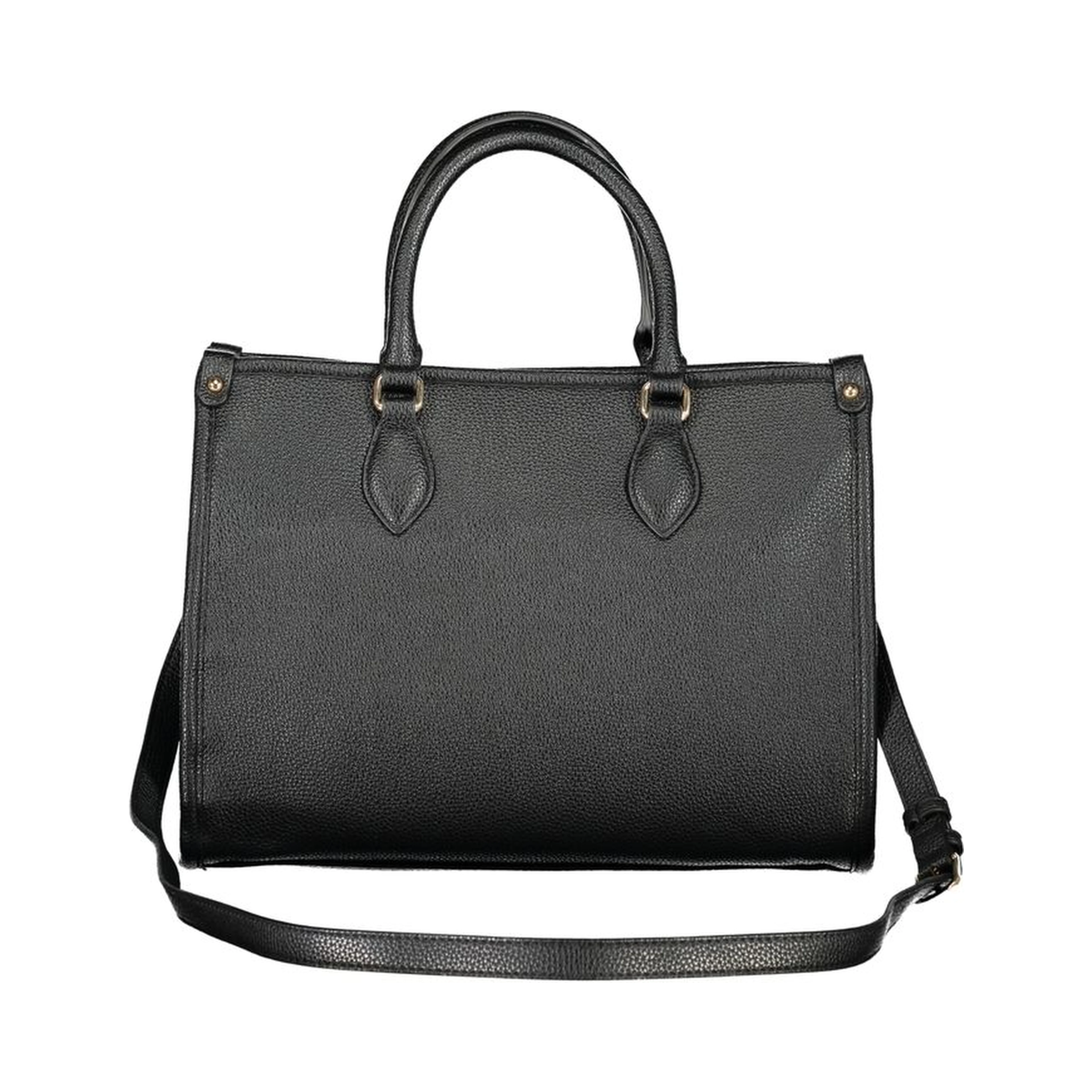 Black Polyurethane Women Handbag