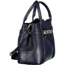 Blu Polyurethane Woman Handbag