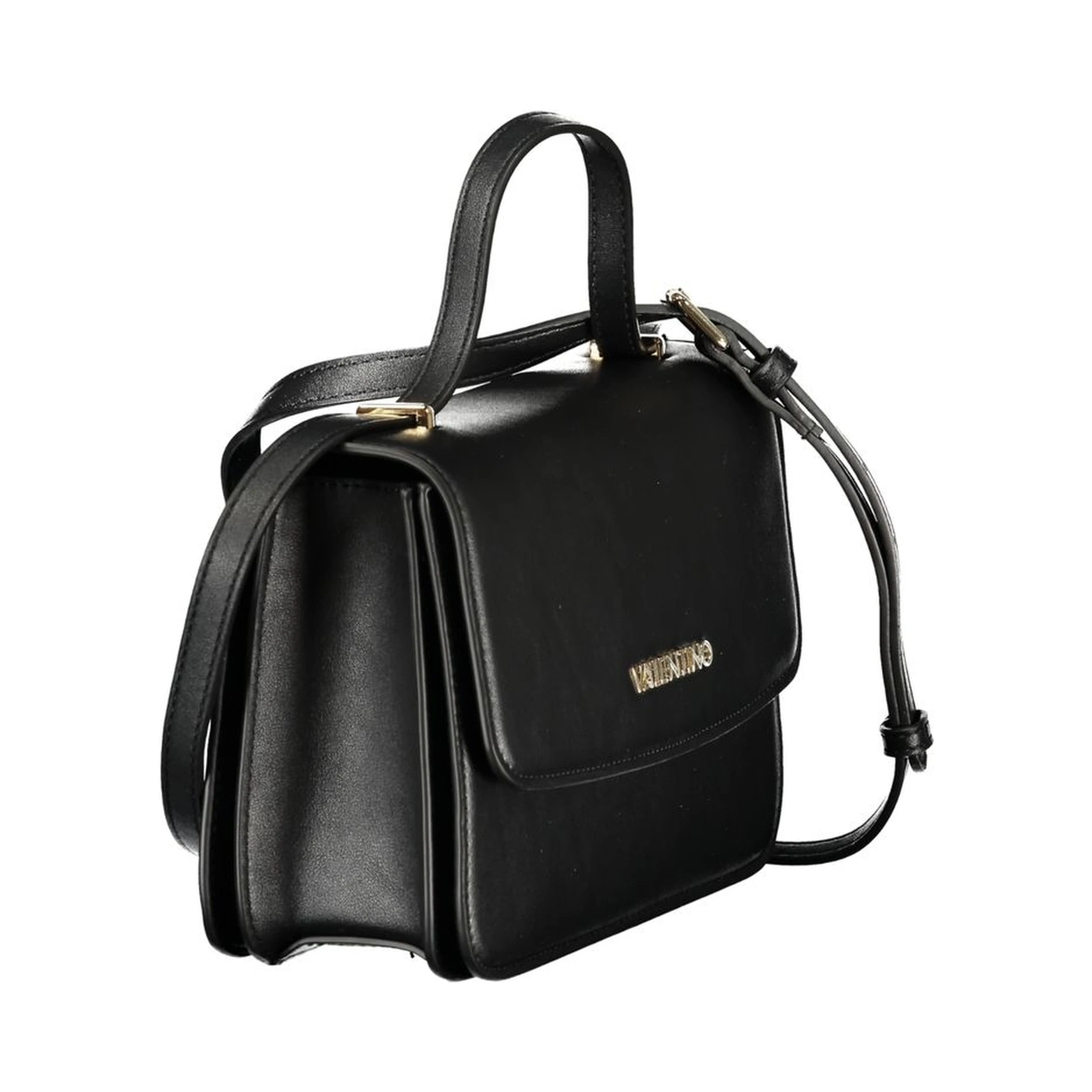 حقيبة يد نسائية سوداء من البولي يوريثان