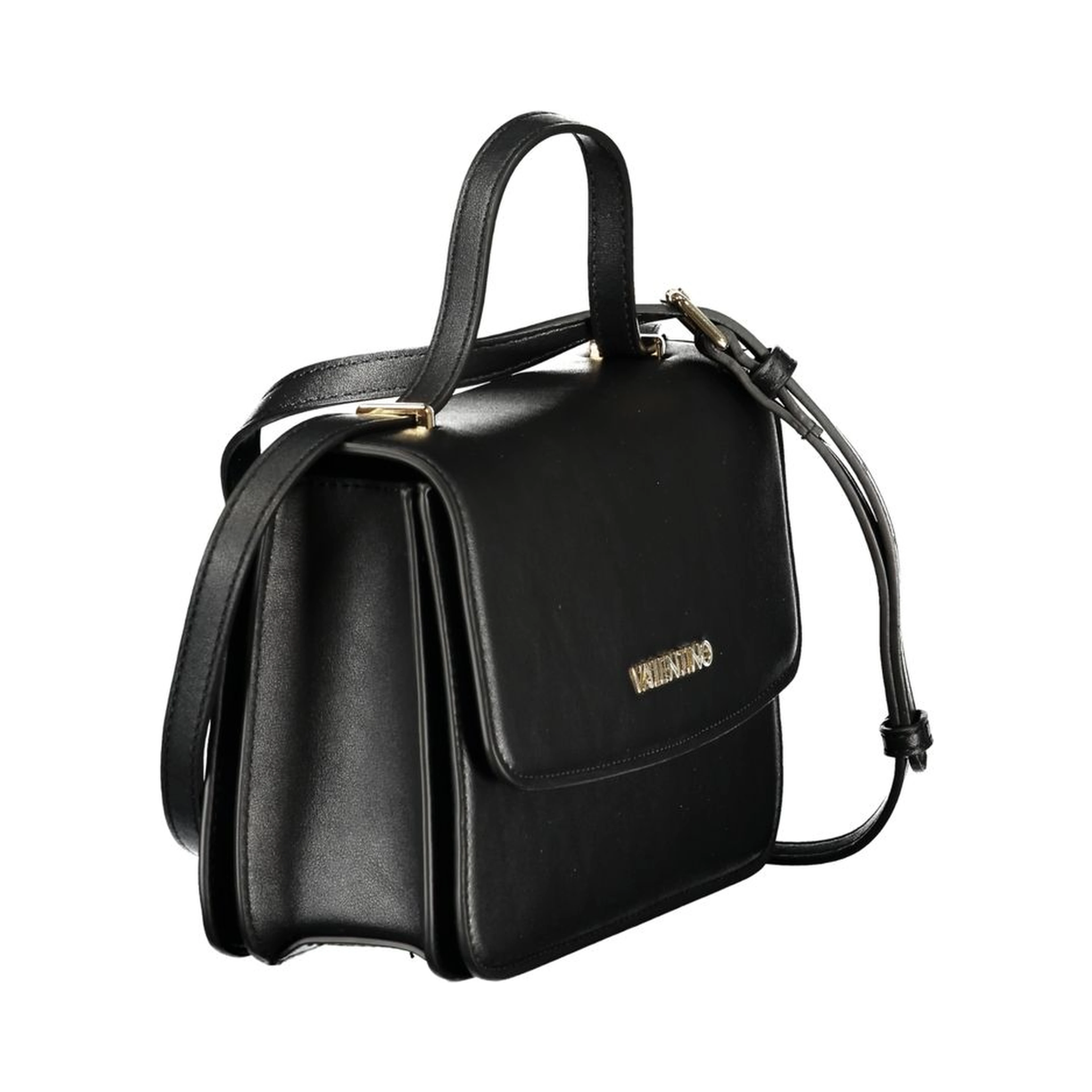 Black Polyurethane Women Handbag