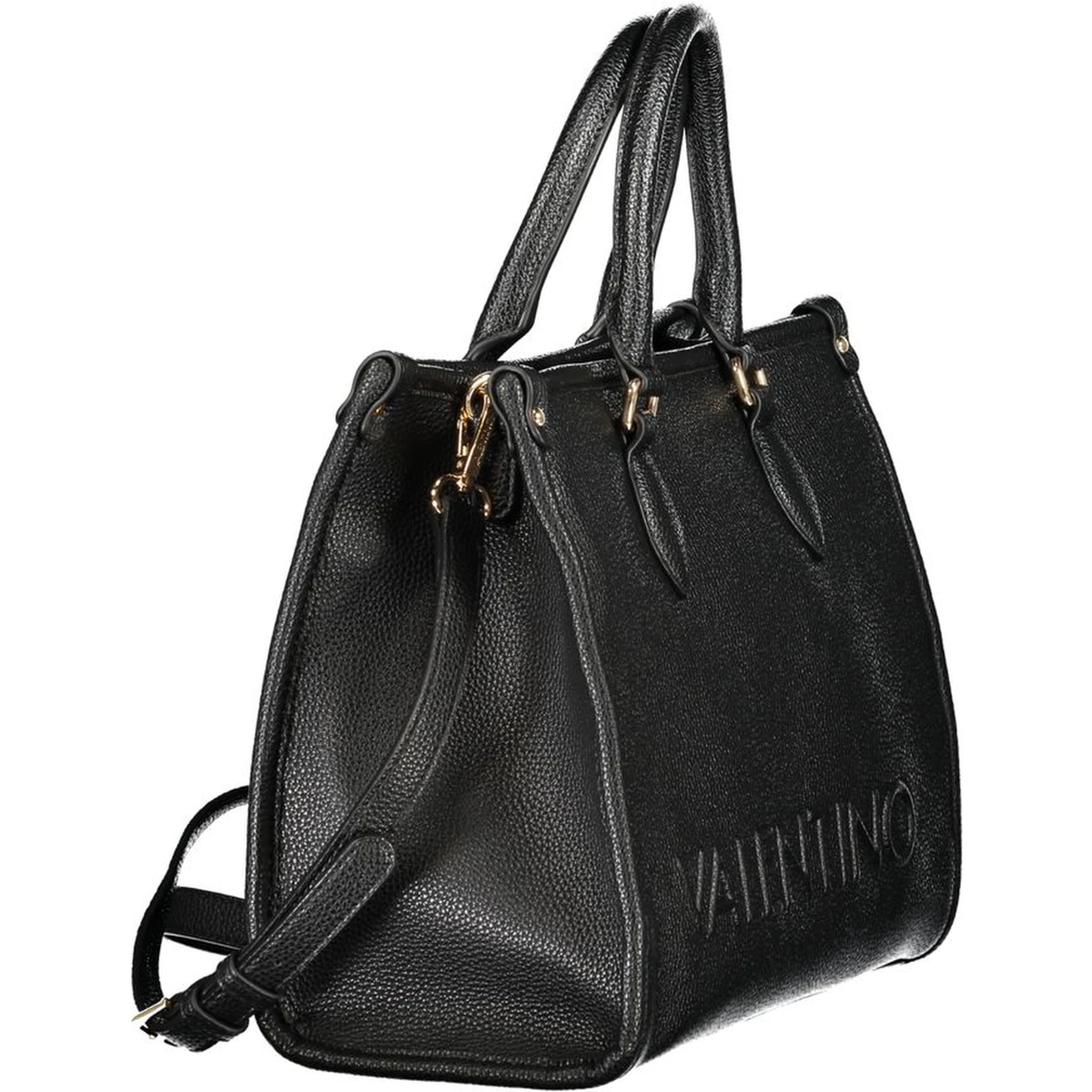 حقيبة يد نسائية سوداء من البولي يوريثان