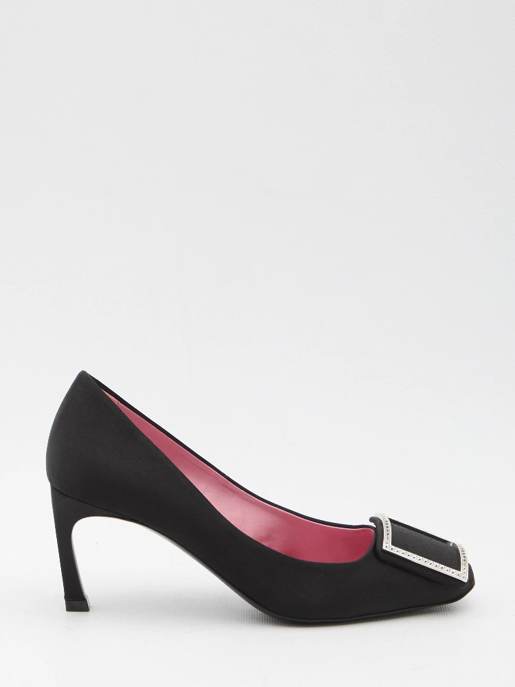 Trompette satin pumps