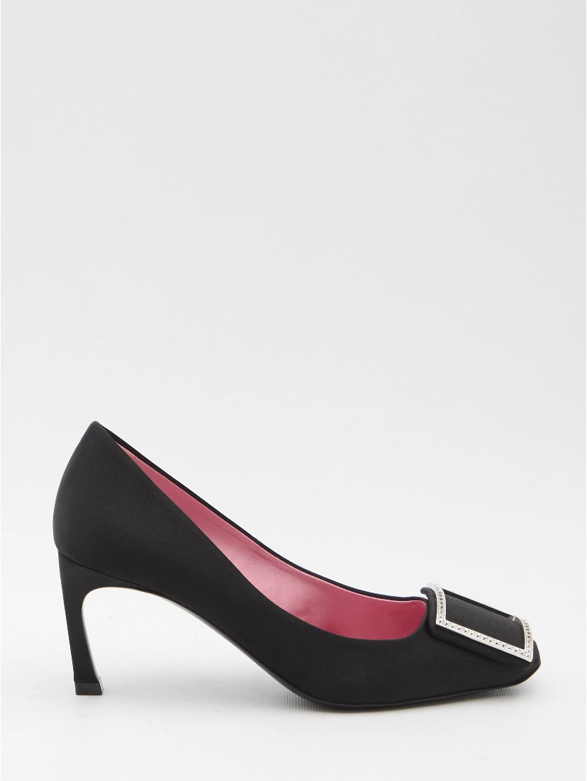 Trompette satin pumps