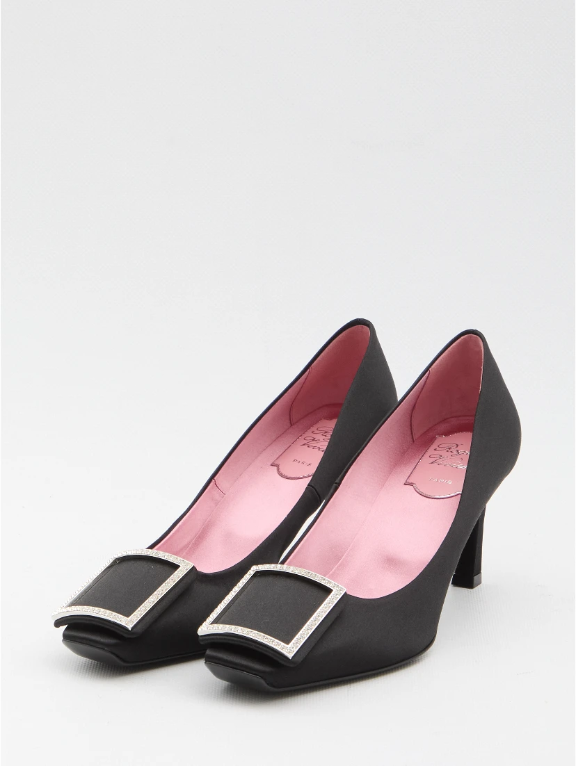 Trompette satin pumps