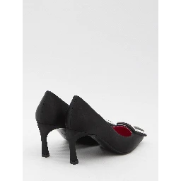 Trompette satin pumps
