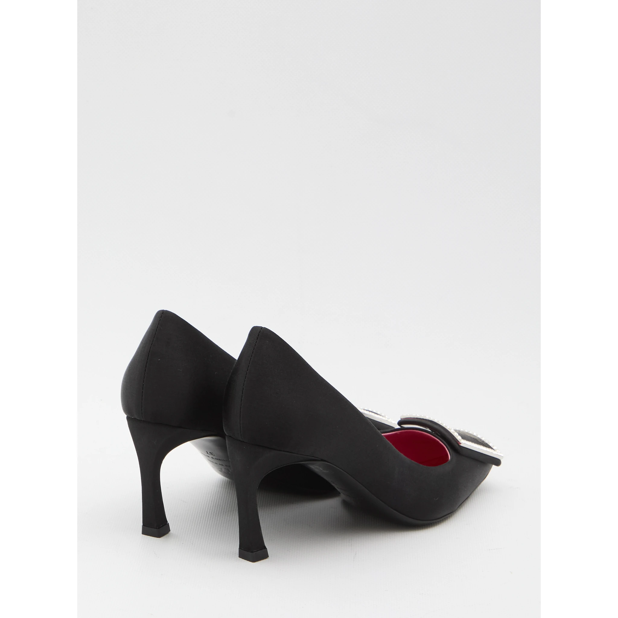 Trompette satin pumps