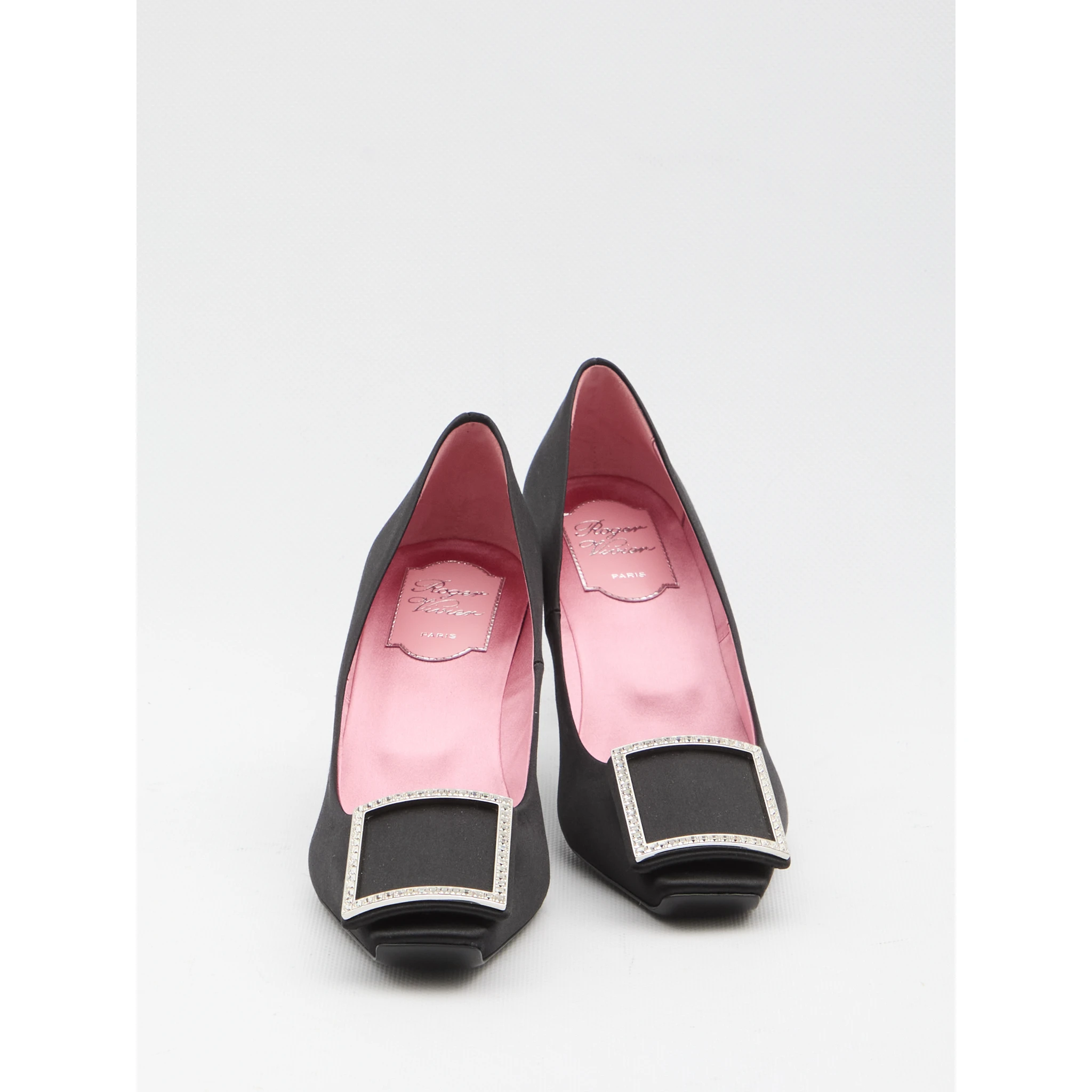 Trompette satin pumps