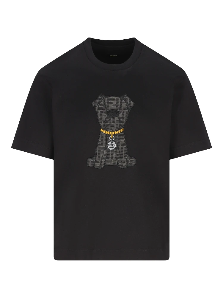 Fendi T-shirts and Polos Black